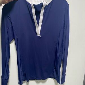 Kismet Navy Blue Long-Sleeve Equestrian show shirt. Never worn